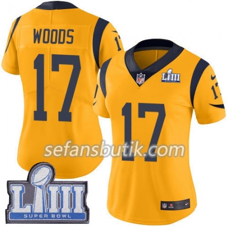 Los Angeles Rams Tröjor Robert Woods 17 Nike Guld 2019 Super Bowl LIII - Dame